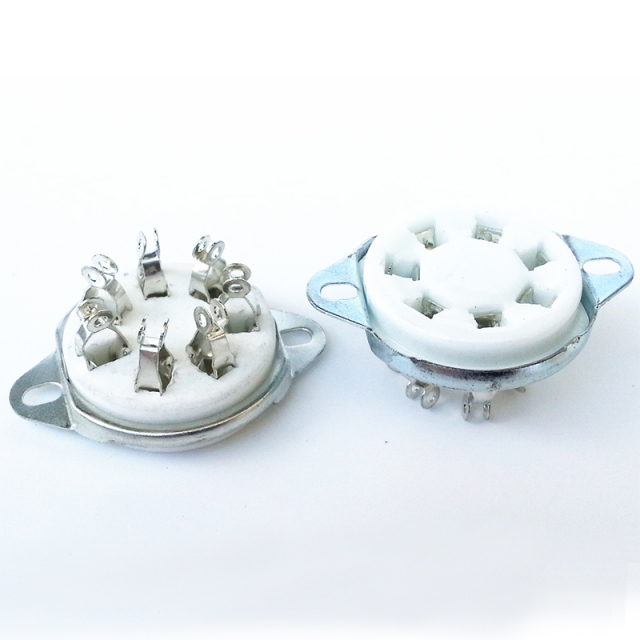 1PC HIFI Audio 7Pins Ceramic Tube Socket GZC7-21 For FU-25 1625 6A6 59 Vacuum Tube Amplifier