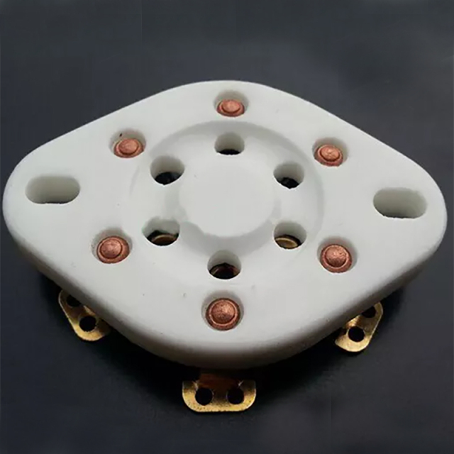 1PC Ceramic 6Pins Tube Socket For VT57 VT58 41 42 6C6 RK49 T21 WE310 Vacuum Tube Electron Tube GZC6-1-G