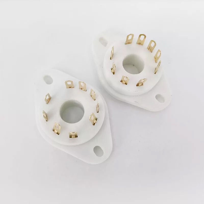 1PC GZC9-P-G Gold Plated 9-pin tubes socket for siemens F2a E2e RS1003 tubes