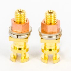 1PC DIY Project Audio Strip Tag Board Turret Board Terminal Lug Board For Tube Amplifier DIY Kit Copper Plated Gold