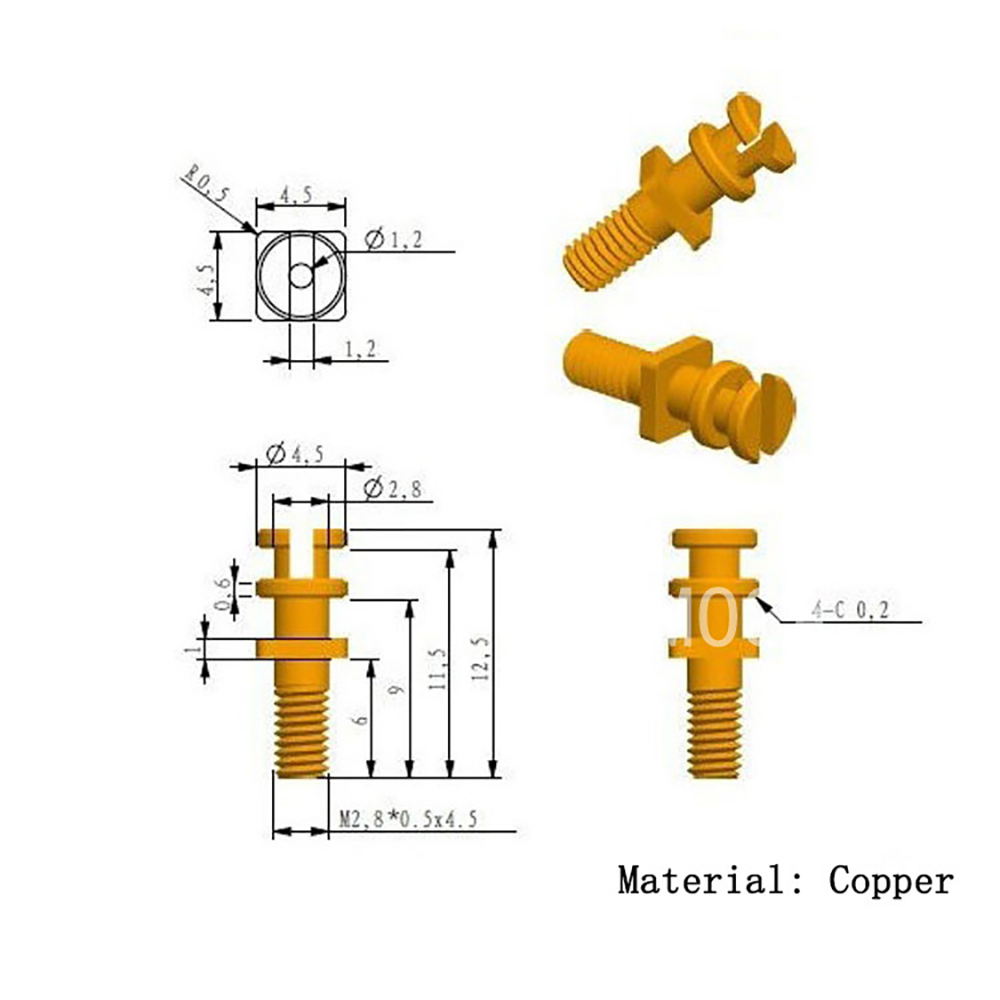 1PC DIY Project Audio Strip Tag Board Turret Board Terminal Lug Board For Tube Amplifier DIY Kit Copper Plated Gold