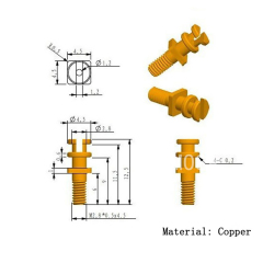 1PC DIY Project Audio Strip Tag Board Turret Board Terminal Lug Board For Tube Amplifier DIY Kit Copper Plated Gold