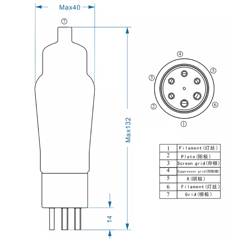 Vacuum Tube Psvane WE310A Western Electric1:1 Power  310A Amp Valve Tube for  amplifier DIY