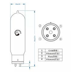 PSVANE WE211 Vacuum Tubes Western Electronics Replicated 211