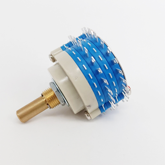 Round Shaft 2 Pole 24 positon ROTARY SWITCH Attenuator Pot Potentiometer Volume Control DIY