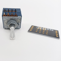 1PC ALPS RK27 STEREO VOLUME Potentiometer 100K 2x4 8pins RACHIS shaft with PCB