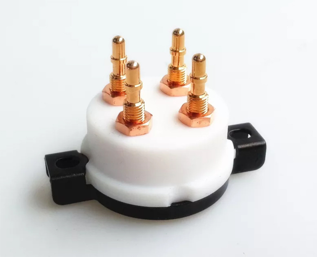 1PC CMC Telflon 4pin 4pins vacuum Tube Socket for 2A3 274A 300A 300B 811 VT52
