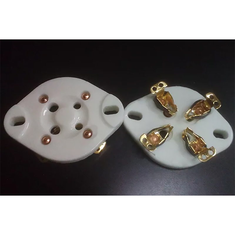 1PC Gold plated 4pins U4A Ceramic Vacuum Tube socket Gold plated For 300B 2A3 811 45 71A 5Z3 572B