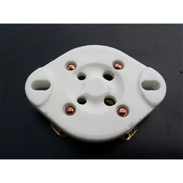 1PC 4pins U4A Ceramic Vacuum Tube socket Gold plated For 300B,2A3,811,45,71A,5Z3,572B