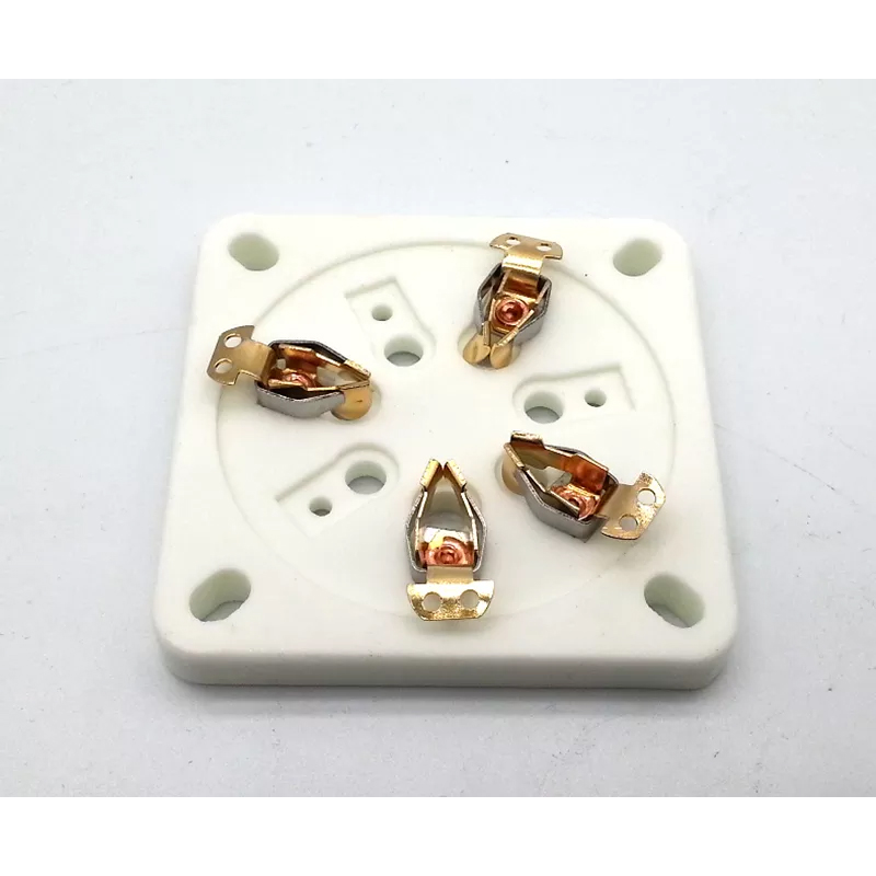 1PC GZC7-4-G Gold plated  7Pin Tube Socket Base Chassis Mount Ceramic Vacuum Tube socket for GM70 GM71