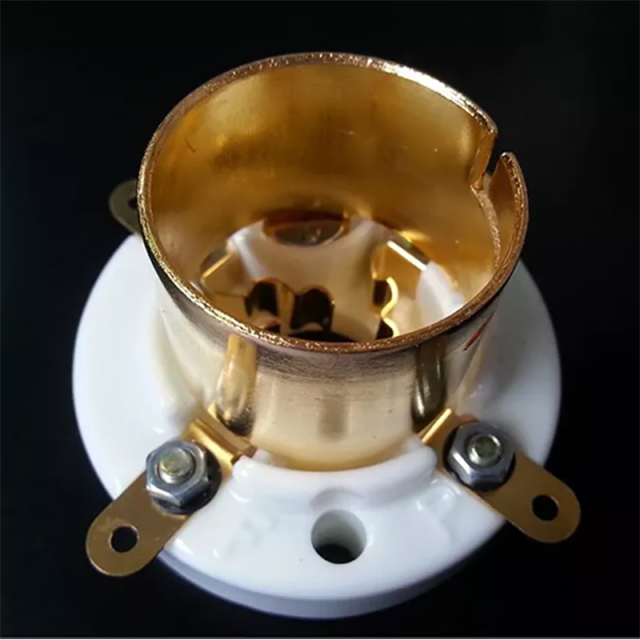1PC Gold plated 4pin Vacuum Tube Socket for 300B 2A3 811 101D