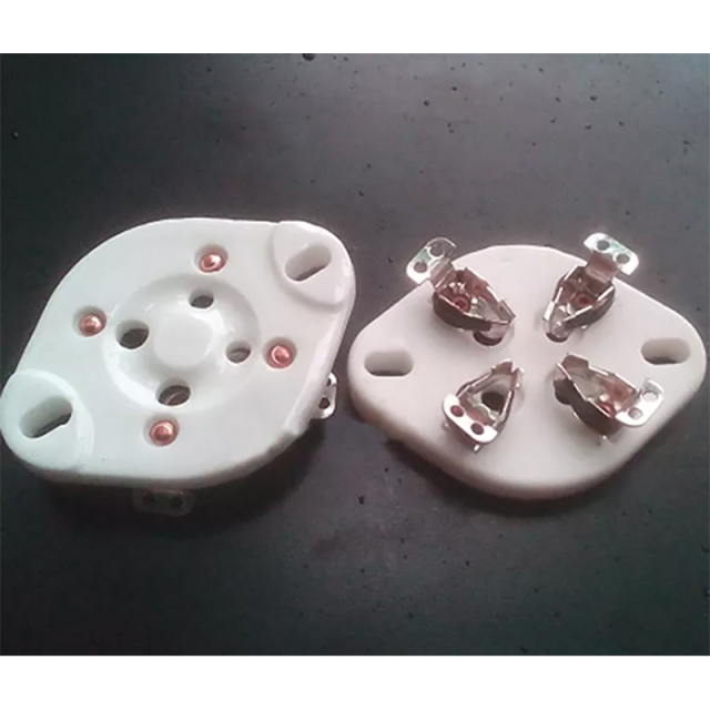 1PC Silver plated 4pins U4A Ceramic Vacuum Tube socket For 300B,2A3,811,45,71A,5Z3,572B
