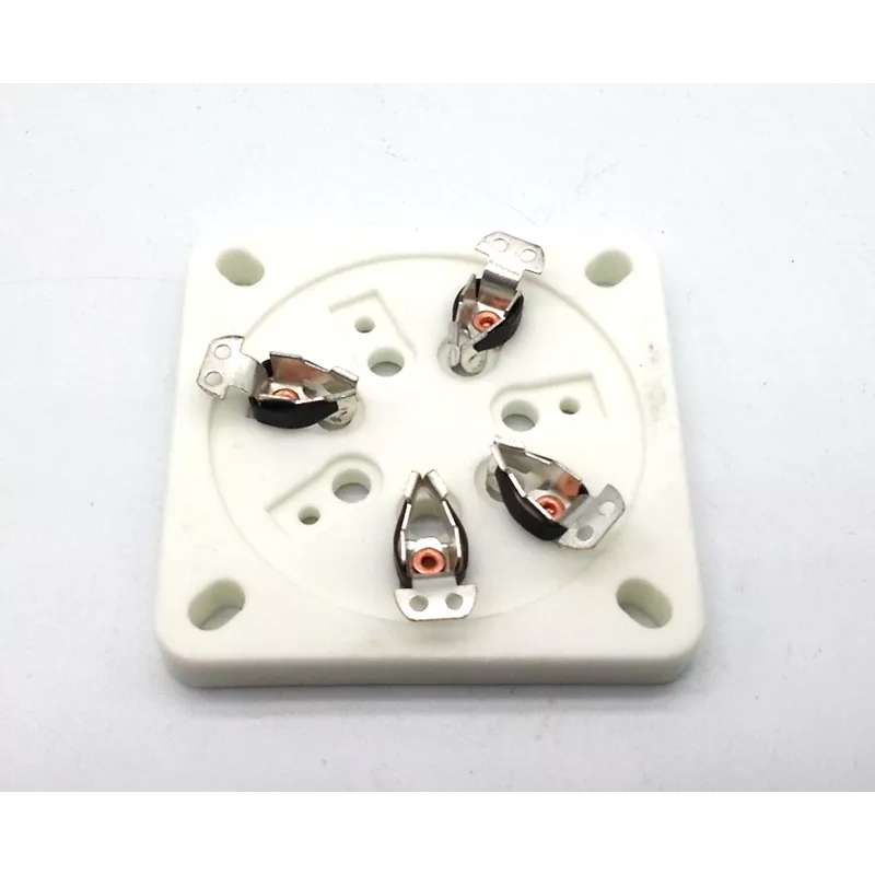1PC GZC7-4 7Pin Tube Socket Base Chassis Mount Ceramic Vacuum Tube socket silver plated for GM70 GM71