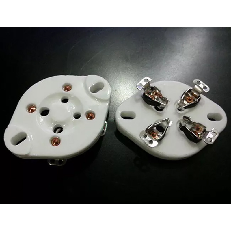 1PC Silver plated 4pins U4A Ceramic Vacuum Tube socket For 300B 2A3 811 45 71A 5Z3 572B
