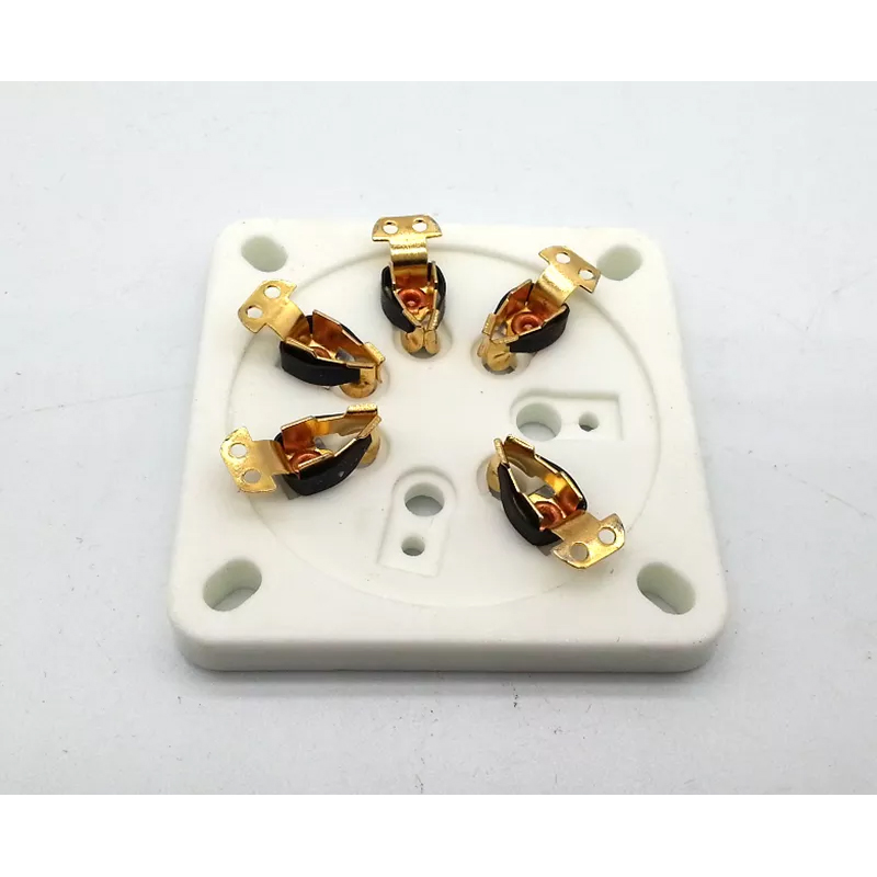 1PC 7Pin Tube Socket Base Chassis Mount Ceramic Vacuum Tube socket Gold plated GZC7-5