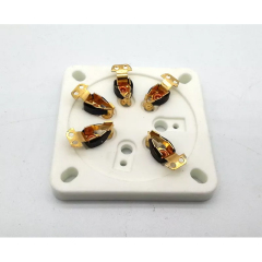 1PC 7Pin Tube Socket Base Chassis Mount Ceramic Vacuum Tube socket Gold plated GZC7-5