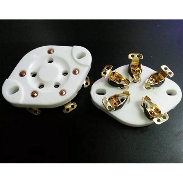 1PC 5pin Gold Plated Audio Vacuum Valve Tube socket for FD422 807 FU7