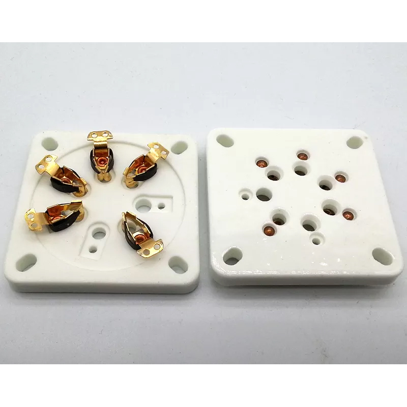 1PC 7Pin Tube Socket Base Chassis Mount Ceramic Vacuum Tube socket Gold plated GZC7-5