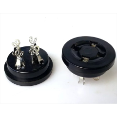 1PC Silver plated bakelite GZS4-2 4pin Vacuum Tube Socket for 300B 2A3 811 101D