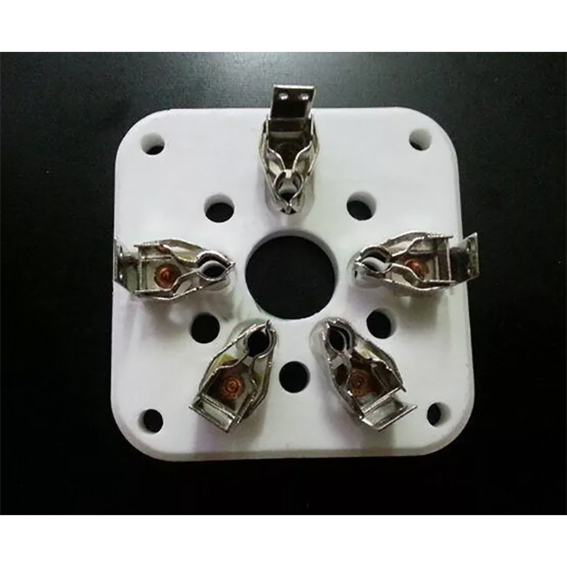 1PC Silver plated GZC5-A 5pin HIFI Diy Audio Vacuum Valve Tube socket for 4-125 4-400A 803