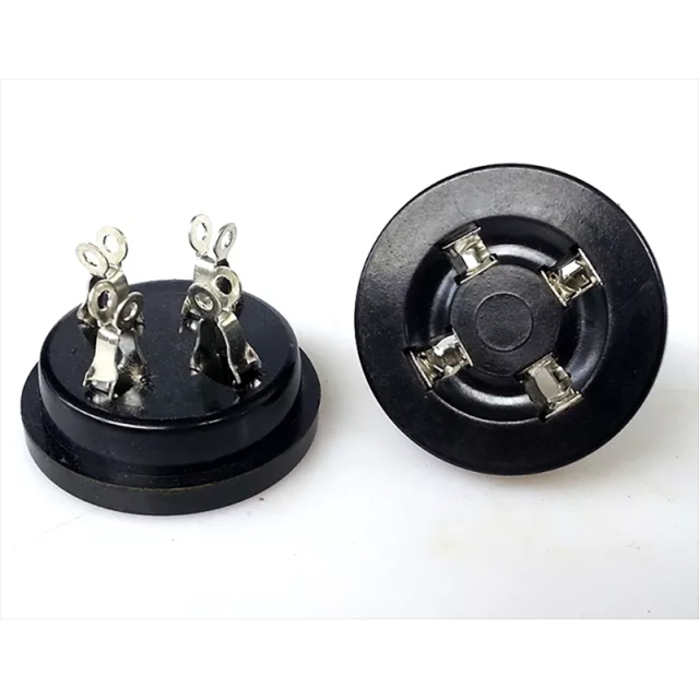 1PC Silver plated bakelite GZS4-2 4pin Vacuum Tube Socket for 300B 2A3 811 101D