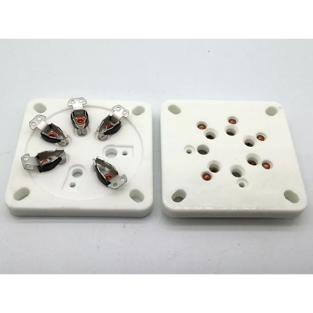 1PC 7Pin Tube Socket Base Chassis Mount Ceramic Vacuum Tube socket silver plated GZC7-5