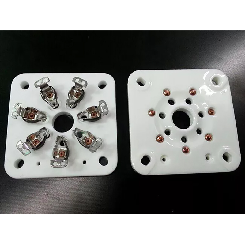 1PC 7 pin Vacuum Tube silver plated Ceramic Sockets for 813/FU-13