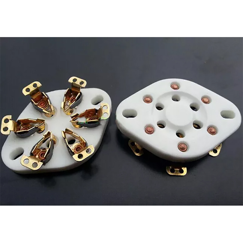 1PC 6pin ceramic valve tube socket for VT57 VT58 WE310 2A5 Panel Chassis Mount Gold plated