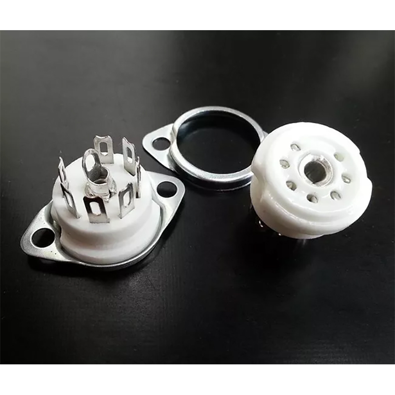 1PC Silver plated GZC7-F 7pin Vacuum tube socket for 6J1 6J2 2P2 6Z4 6X4 6A2