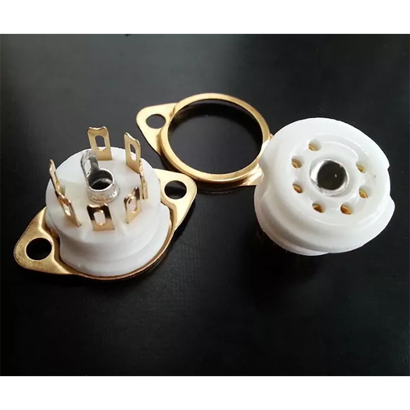 1PC Gold plated GZC7-F-G 7pin Vacuum tube socket for 6J1 6J2 2P2 6Z4 6X4 6A2