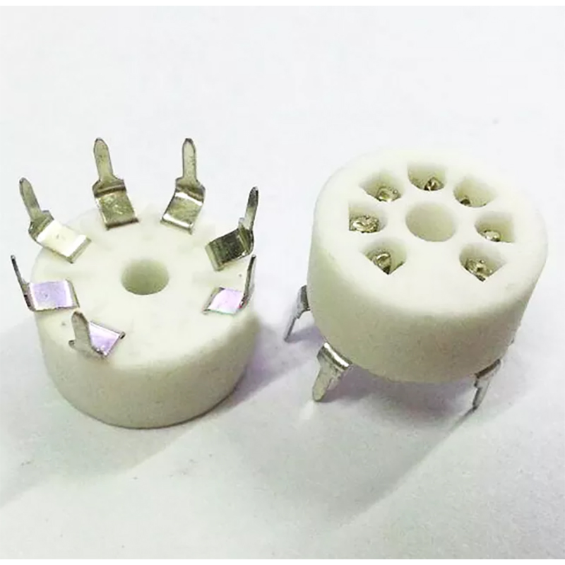 1PC Silver plated Ceramic 7pin Vacuum tube socket GZC7-Y-B for 6J1 6J2 6Z4 6K4 6X4