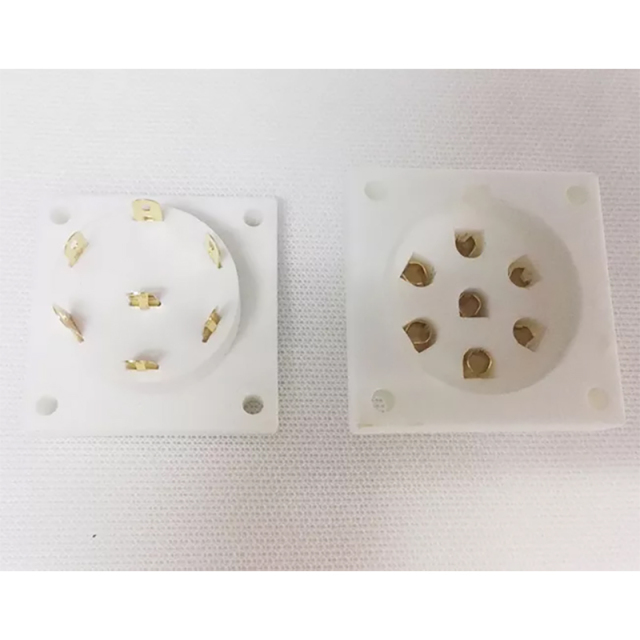 1PC TUS-P7-G Gold Plated 7pin P7A ceramic Vacuum tube socket for E2d C3b C3d Ec Ed E2b