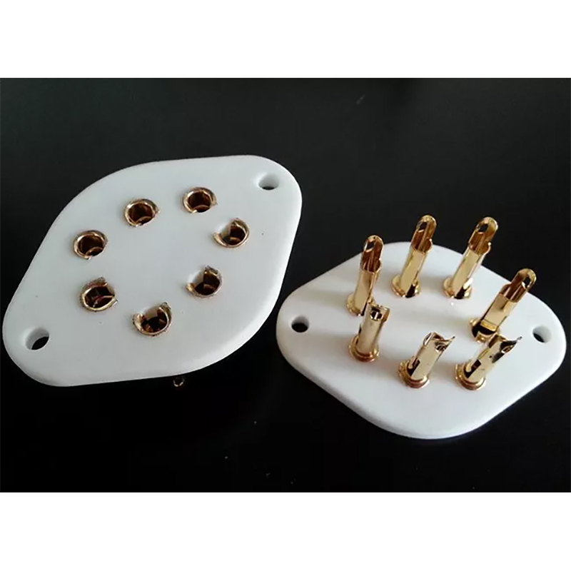 1PC 7pin Gold plated Vacuum tube socket TUS-B7-G for KT41 MHD4 PT4 SP2 SP4