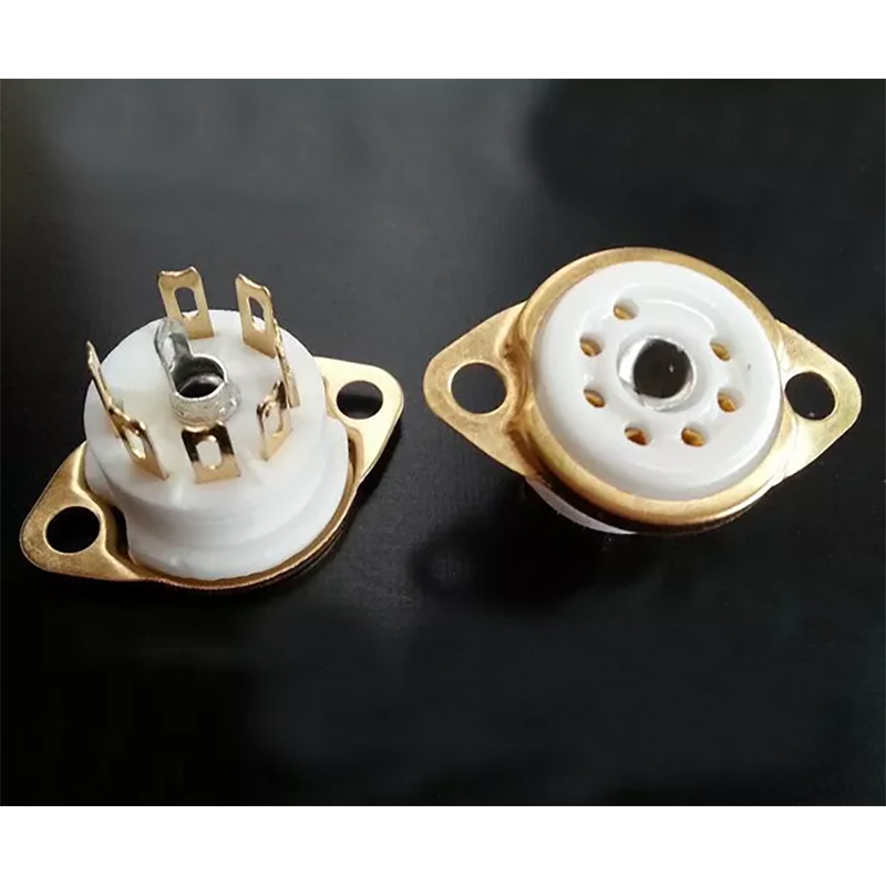 1PC Gold plated GZC7-F-G 7pin Vacuum tube socket for 6J1 6J2 2P2 6Z4 6X4 6A2