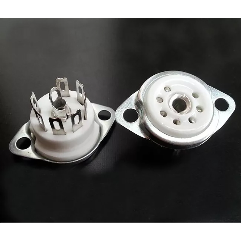 1PC Silver plated GZC7-F 7pin Vacuum tube socket for 6J1 6J2 2P2 6Z4 6X4 6A2