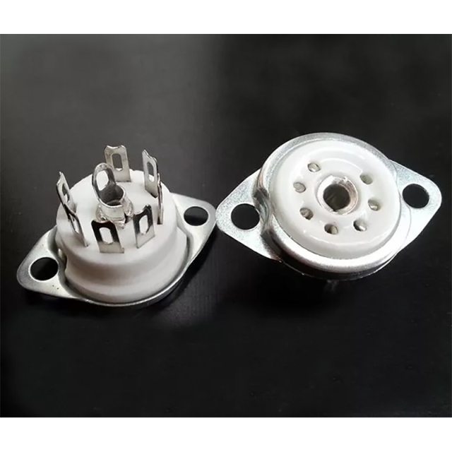 1PC Silver plated GZC7-F 7pin Vacuum tube socket for 6J1 6J2 2P2 6Z4 6X4 6A2