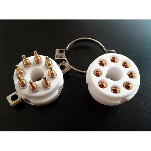 1PC CMC95 8pin ceramic Vacuum tube socket for EL34 KT88 tube amplifier DIY