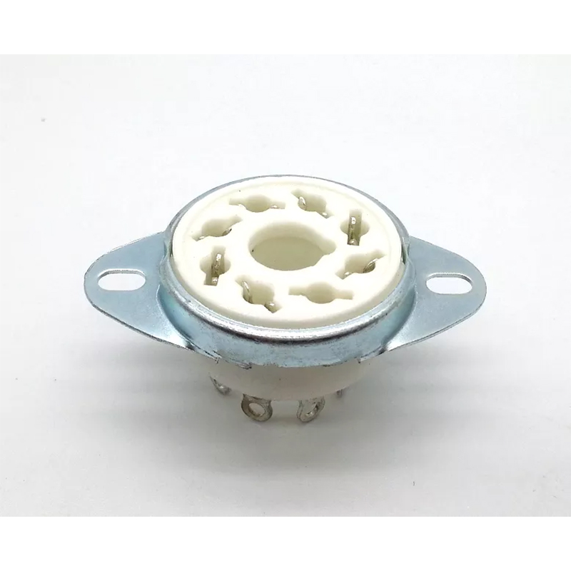 1PC GZC8-1-A Silver plated 8pin ceramic Vacuum tube socket for KT88 6550 EL34 6SN7