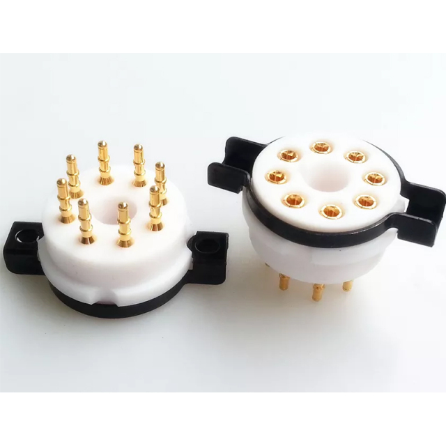 1PC CMC Telflon 8pin 8pins vacuum Tube Socket for KT66 KT88 6SL7 6SN7 6V6 5AR4 GZ34