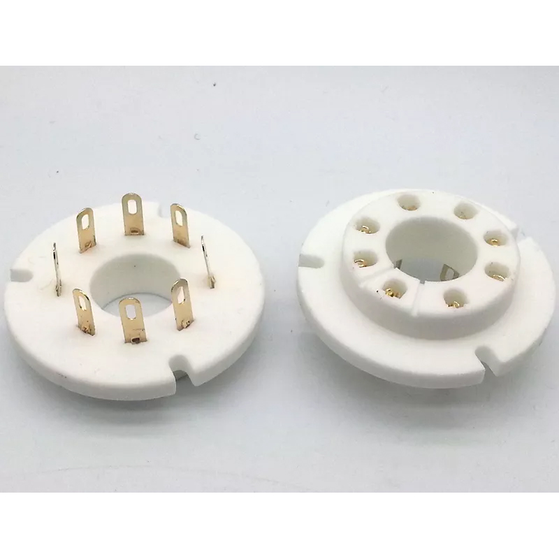 1PC FU50R-G Gold plated 8pin ceramic Vacuum tube socket for FU-50 5Z8P 5Z9P FU15 RY50 5U8C
