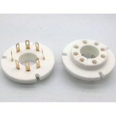 1PC FU50R-G Gold plated 8pin ceramic Vacuum tube socket for FU-50 5Z8P 5Z9P FU15 RY50 5U8C