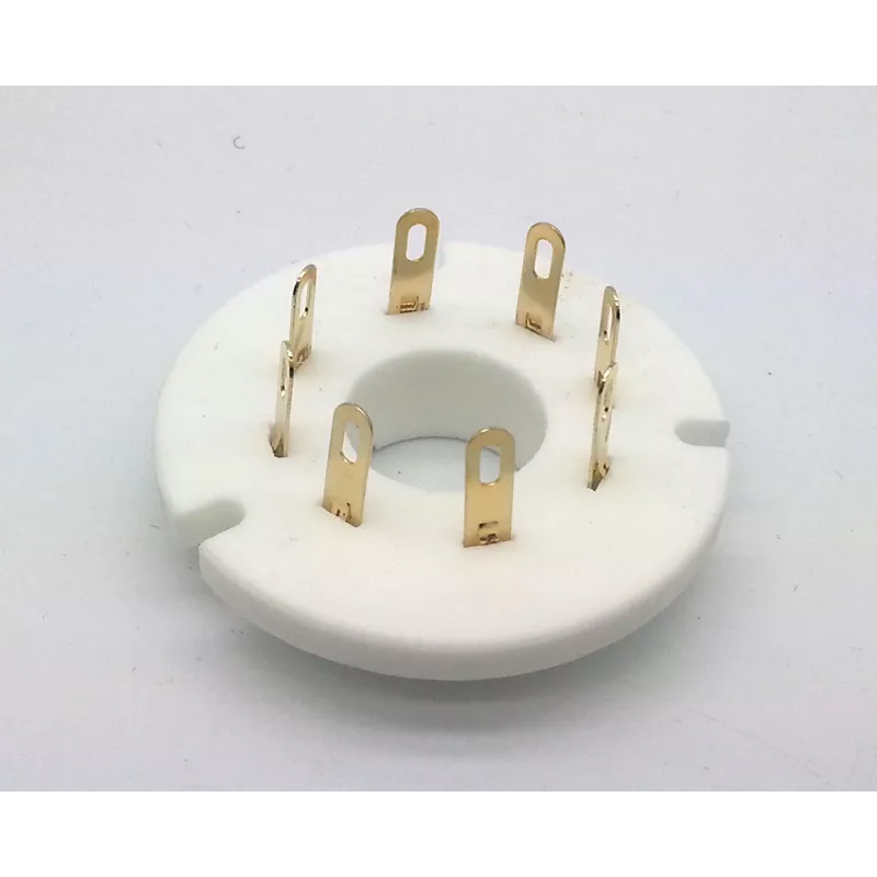 1PC FU50R-G Gold plated 8pin ceramic Vacuum tube socket for FU-50 5Z8P 5Z9P FU15 RY50 5U8C