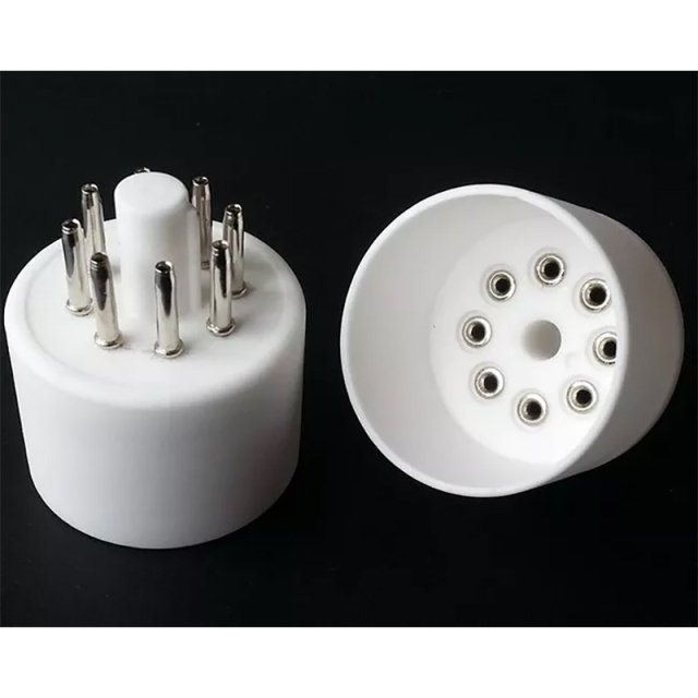 1PC Silver plated Ceramic 8Pin Vacuum Tube Socket Base amplifier DIY tube socket base