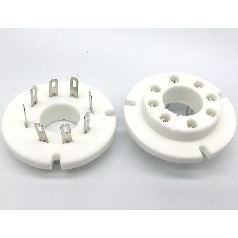 1PC FU50R Silver plated 8pin ceramic Vacuum tube socket for FU-50 5Z8P 5Z9P FU15 RY50 5U8C