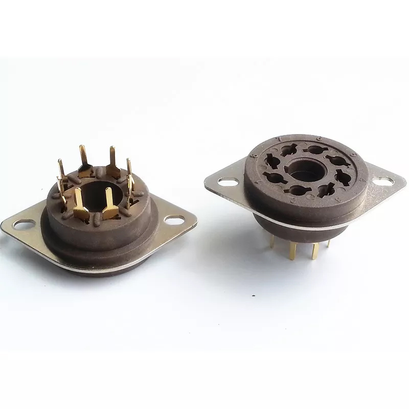 1PC 8pin bakelite PCB Mounting Vacuum tube socket for 5U4G 6AS7G 6B4G 6BL7GT 6F6 6J5 6J7 6L6 6SJ7 274B GZS8-F1-G Gold