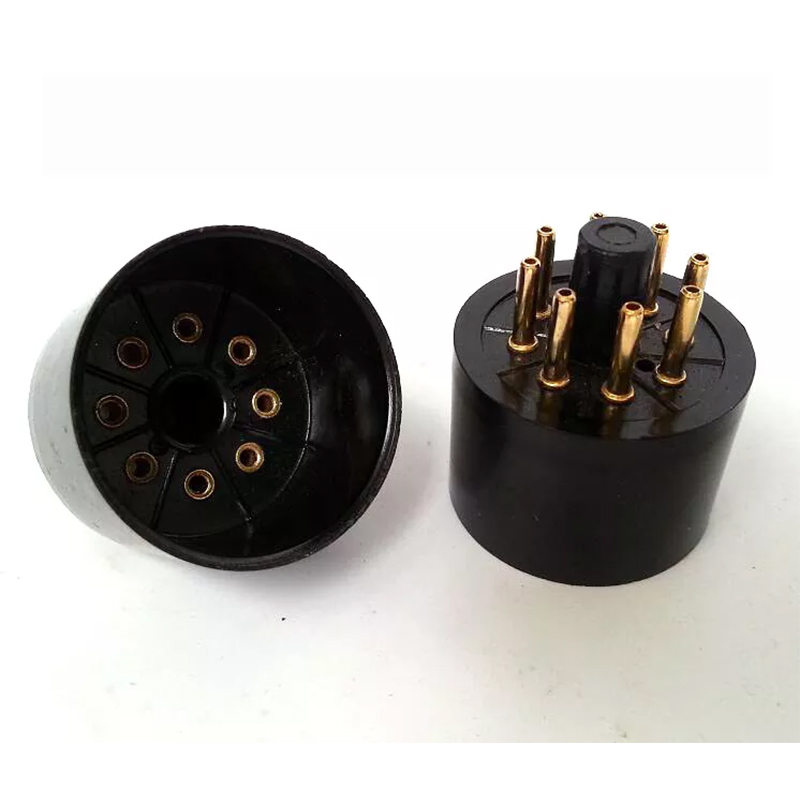 1PC S8AES Tube AMP DIY parts Gold plated 8Pin Vacuume tube bakelite socket base for KT88 EL34 6550