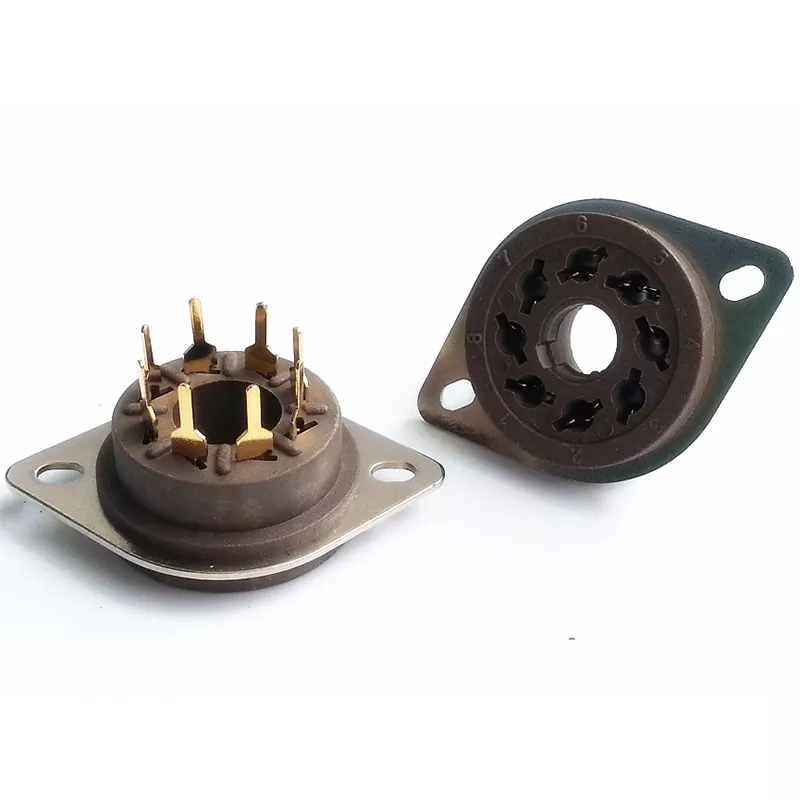 1PC 8pin bakelite PCB Mounting Vacuum tube socket for 5U4G 6AS7G 6B4G 6BL7GT 6F6 6J5 6J7 6L6 6SJ7 274B GZS8-F1-G Gold