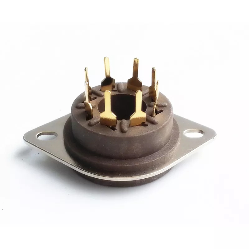 1PC 8pin bakelite PCB Mounting Vacuum tube socket for 5U4G 6AS7G 6B4G 6BL7GT 6F6 6J5 6J7 6L6 6SJ7 274B GZS8-F1-G Gold