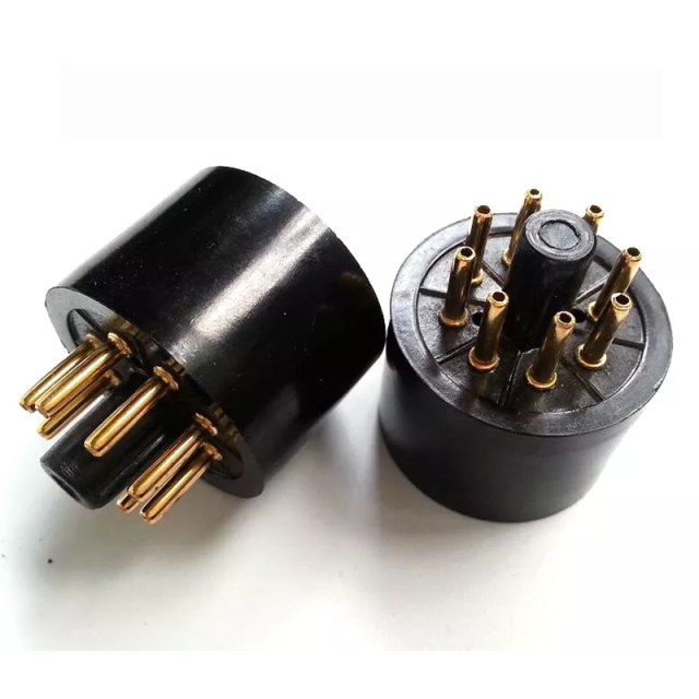 1PC S8AES Tube AMP DIY parts Gold plated 8Pin Vacuume tube bakelite socket base for KT88 EL34 6550