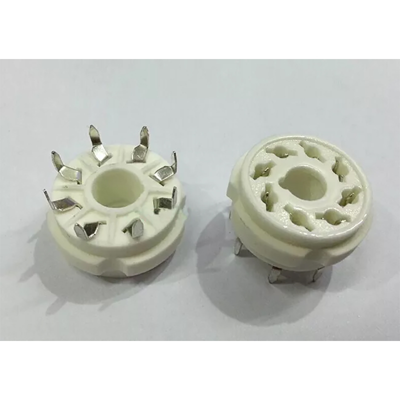 1PC GZC8-Y PCB mount Silver plated 8pin Vacuum Valve Tube socket for 5Z3P 6j8p EL34 KT66 KT88 6V6